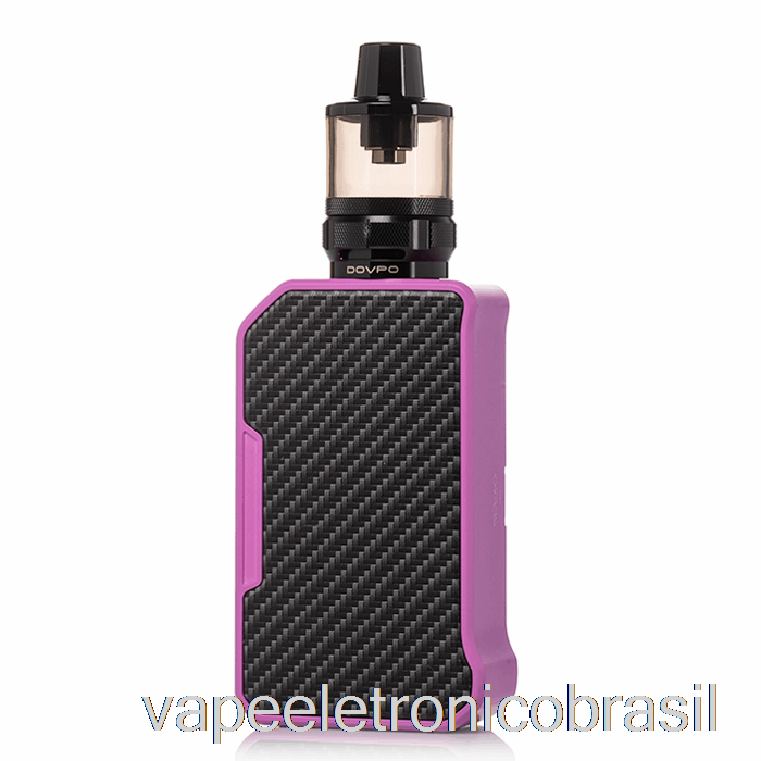 Vape Vaporesso Dovpo Mvp 220w Starter Kit Fibra De Carbono Roxo